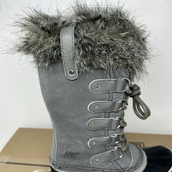 Sorel Joan of Arctic Women’s 6 Grey Waterproof Fur Winter Snow Boot STORE MODEL - Picture 6 of 16